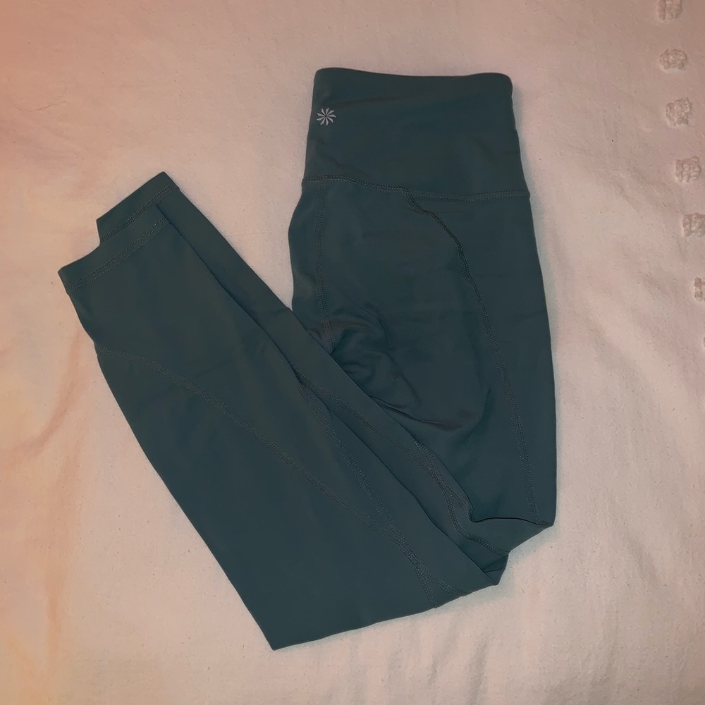 Athleta 7/8 Teal Leggings